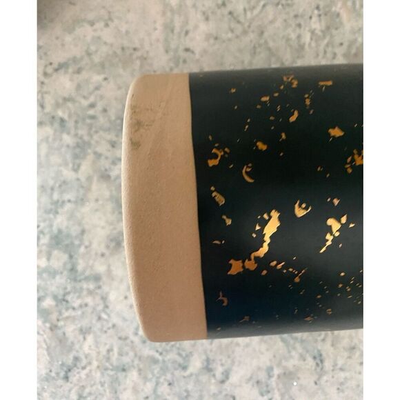 Hearth & Hand with Magnolia Green Speckled Gold Stoneware Vase - Picture 4 of 9